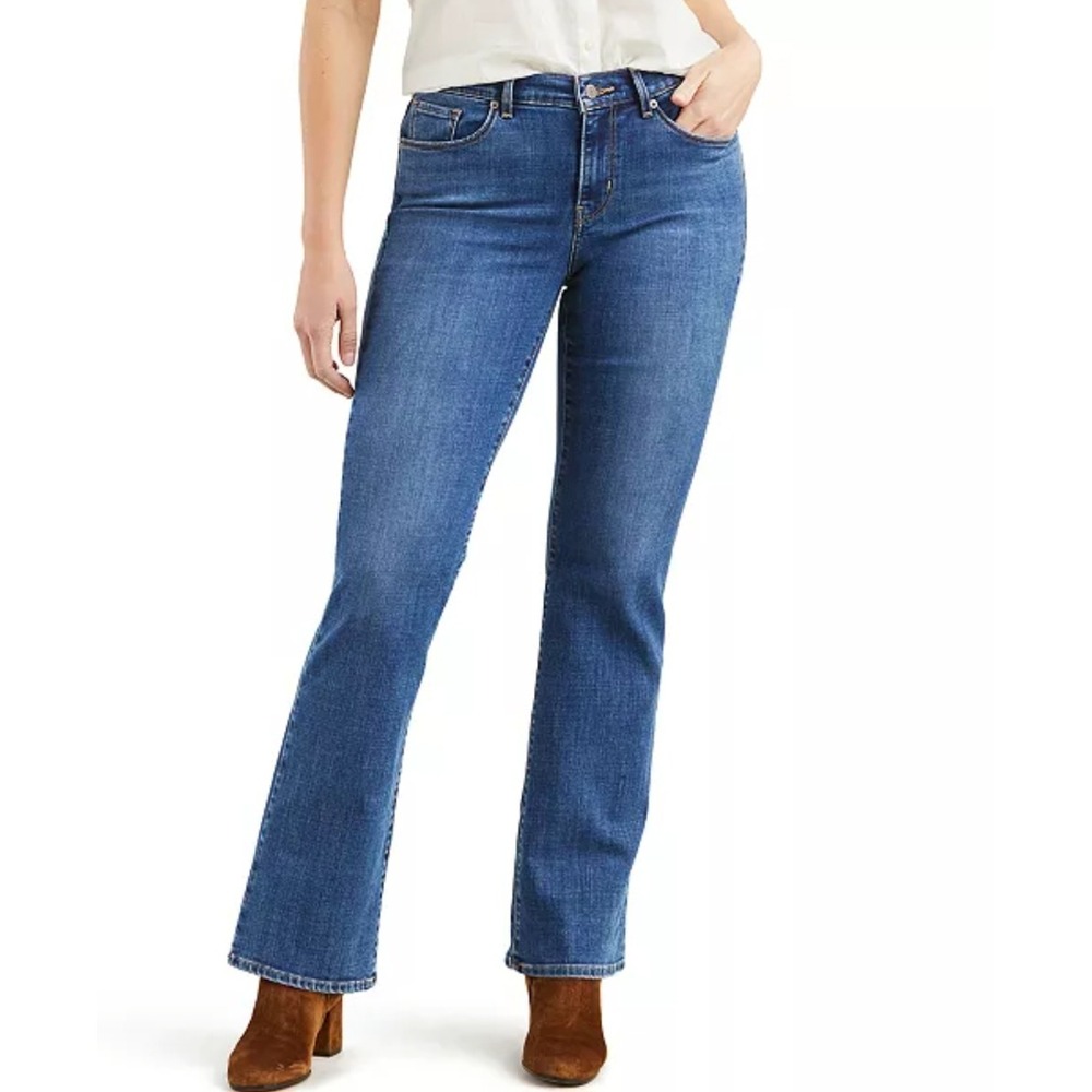 Levis Classic Bootcut Hypersoft Jeans Medium Wash Blue 20W M Mid Rise Stretch